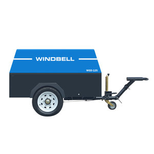 Mobile Heavy Duty Portable Screw 185 Cfm 125 Cfm Trailer Diesel Air Compressor Motor